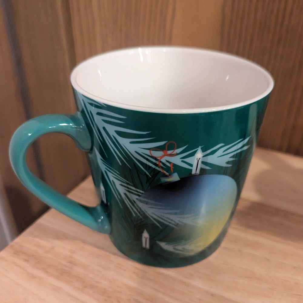 Starbucks 2020 Holiday Coffee Mug Green Pine Ornament 18oz Ceramic Collectible - Picture 2 of 10